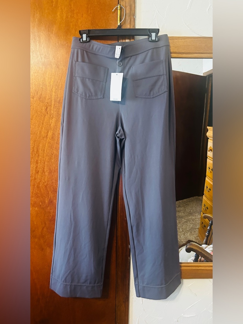 Halara Gray Straight-Leg Pants size L